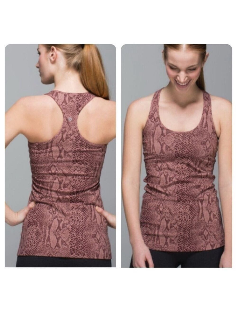 Lululemon Cool Racerback tank top in Desert
Snake Bark Berry Multi size 4